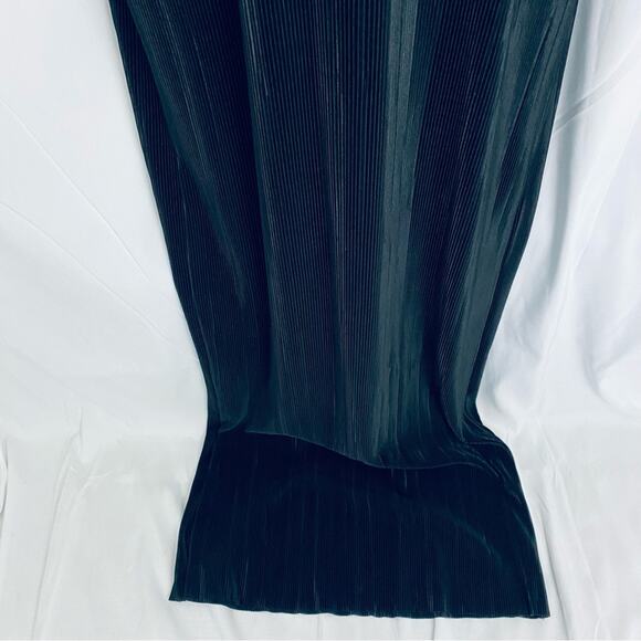 ASOS Sheer Pleated Black Maxi Dress Size 2 - Picture 7 of 11